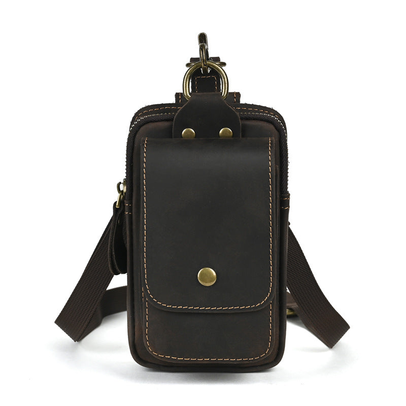 Men's Genuine Leather First Layer Cowhide Crazy Men's Messenger Bags