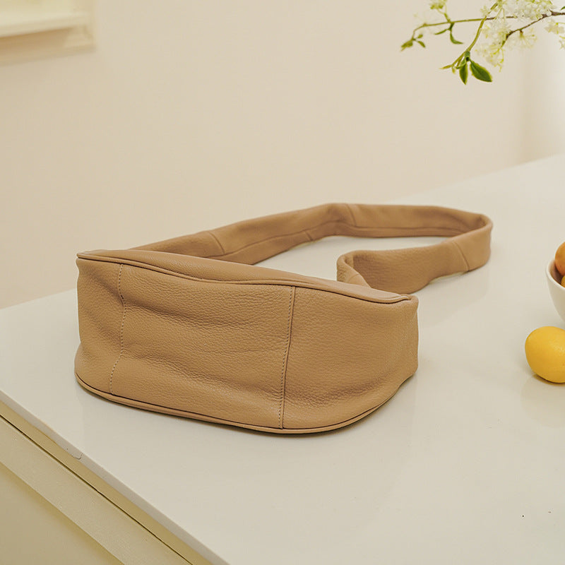 Women's Dumpling High Sense Genuine Leather Soft Shoulder Bags