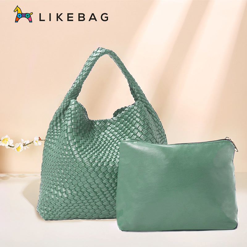 Women's Woven Fashion Trendy Style Simple Large Shoulder Bags