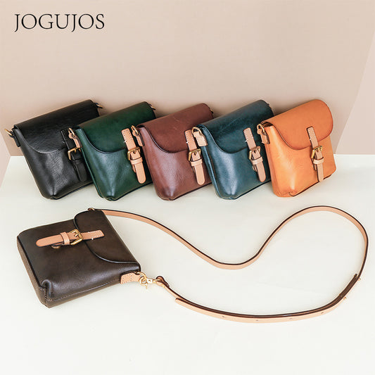 Women's Genuine Leather Retro Easy Matching First Shoulder Bags