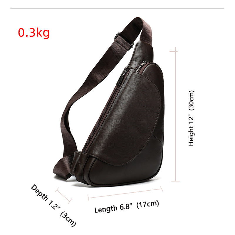 Classic Retro First Layer Cowhide Leather Men's Messenger Bags