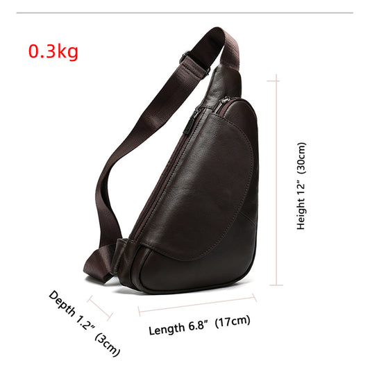 Classic Retro First Layer Cowhide Leather Men's Messenger Bags