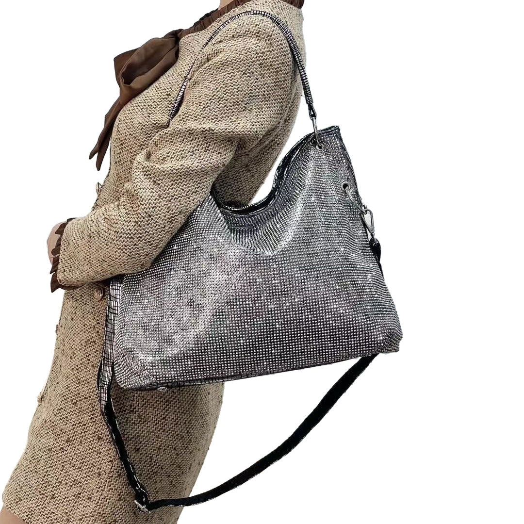 Women's Luxury Rhinestone Large Capacity Totes Portable Tote Bags