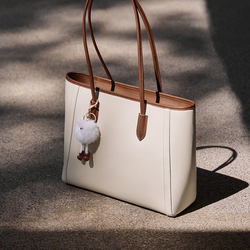 Women's Large Capacity Commuter Summer Genuine Leather Bags