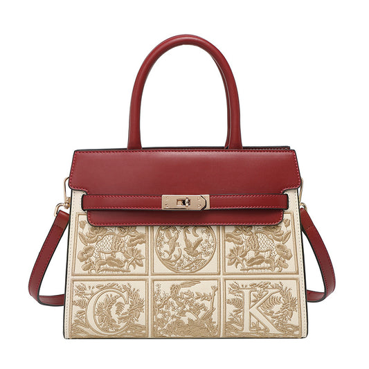 Women's Gift Embroidery For Red Wedding Mother-in-law Bags