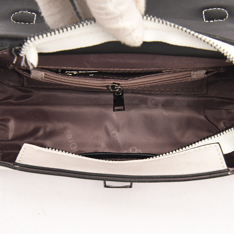 Women's Cow Wax Leather Strap Korean Style Shoulder Bags