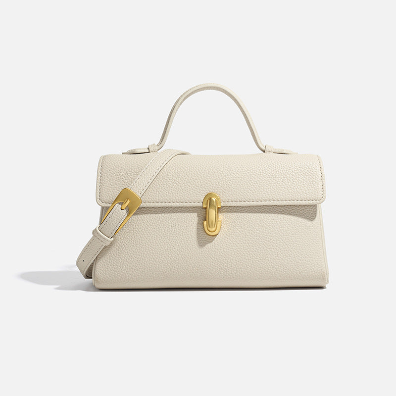 Advanced Texture Lychee Pattern Simple Commute Handbags