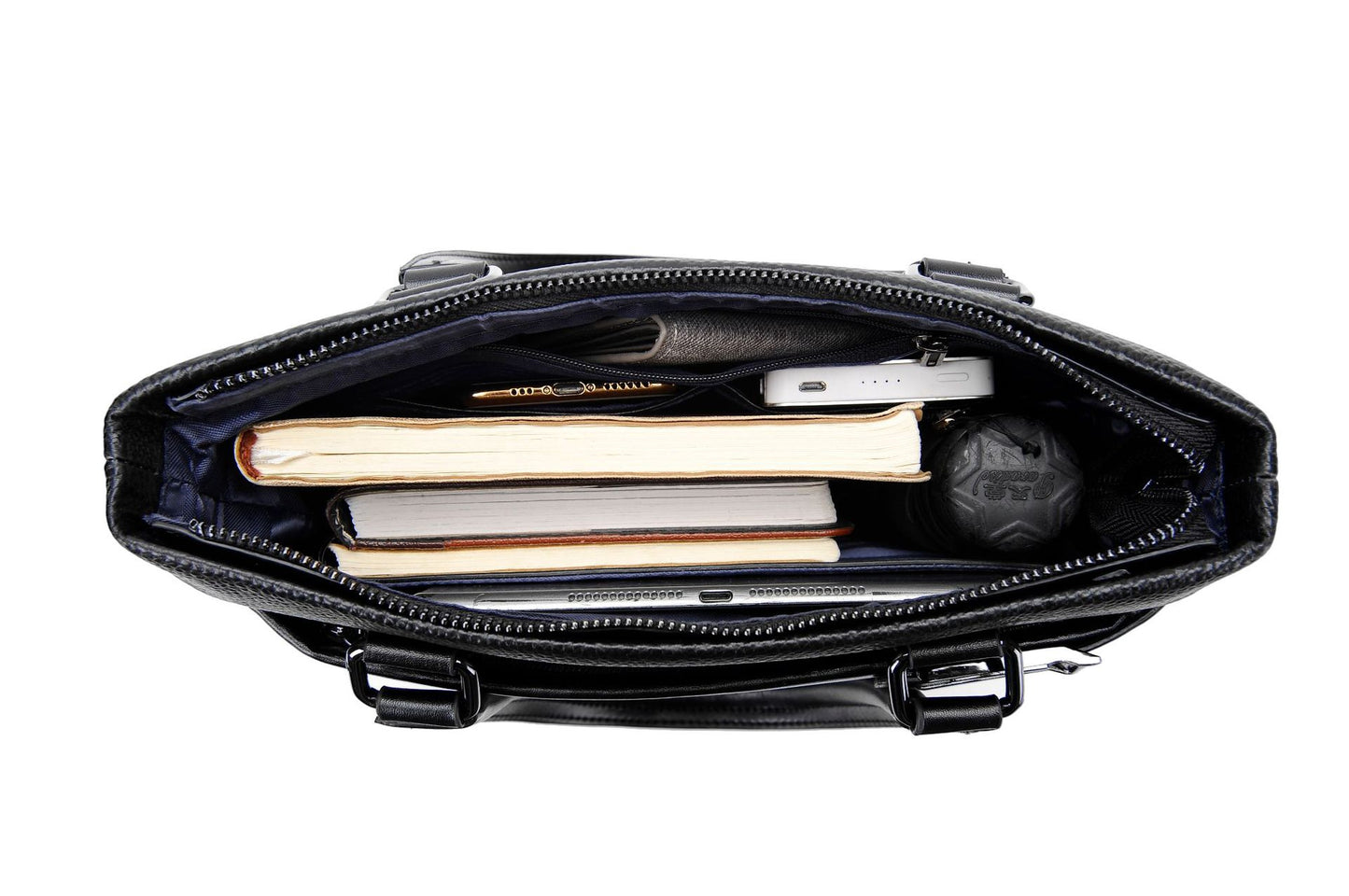 Men's Horizontal Genuine Leather Portable First Layer Cowhide Trendy Men's Handbags