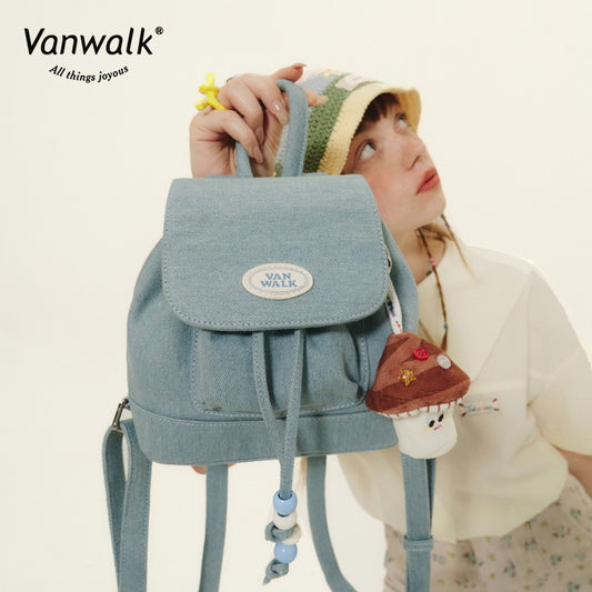 Spring Ranch Retro Cute Denim Niche Backpacks