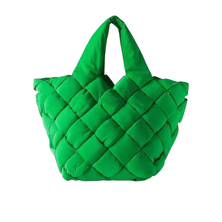 Women's Korean Style Space Cotton Woven Hand Shoulder Bags