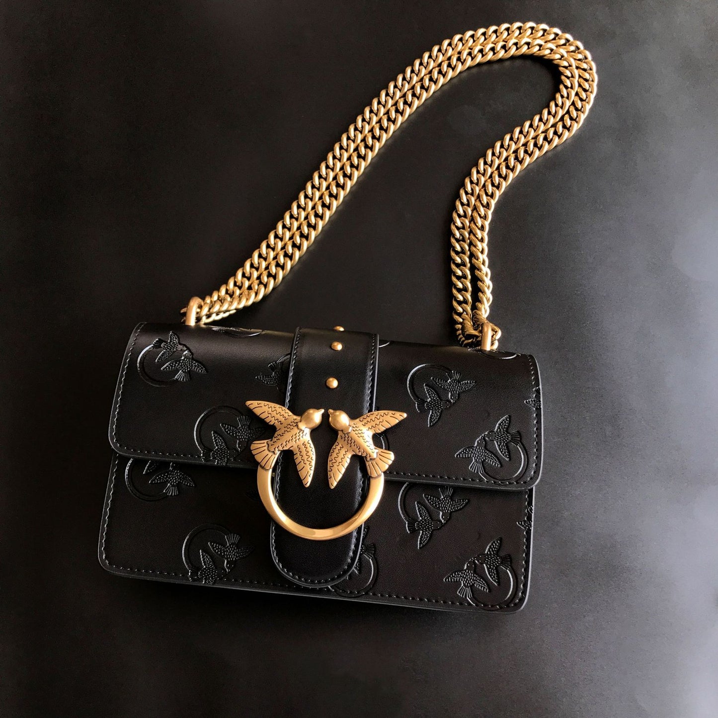 Women's Embossed Leather Classic Swallow Underarm High Armpit Bags