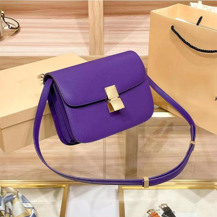 Women's Genuine Leather High Sense One Small Square Bags