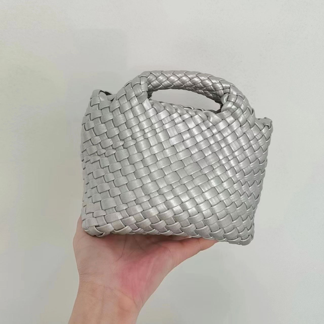 Woven Summer Soft Leather Underarm High-grade Small Square Bags