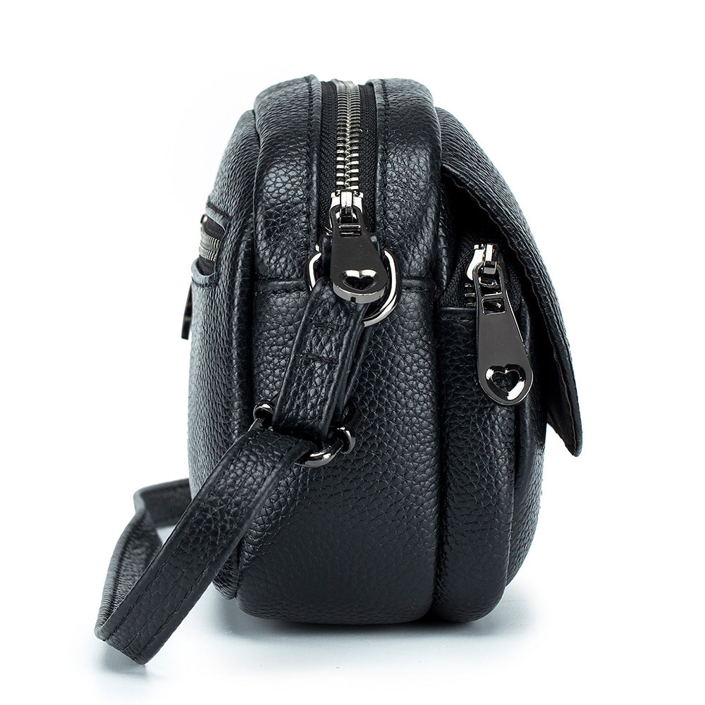 Women's Fashionable First Layer Cowhide Mini Soft Crossbody Bags