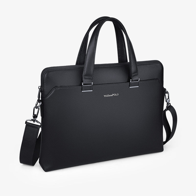 Men's Emperor Paul Cowhide Large Capacity Inch Men's Briefcases