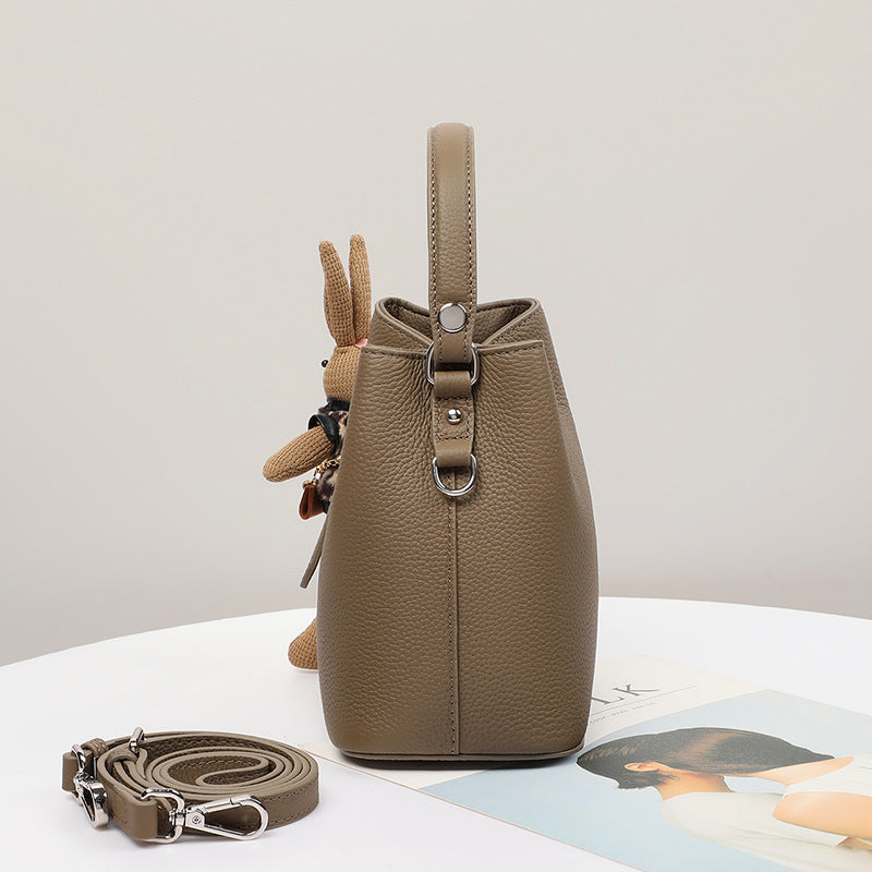 Women's Genuine Leather Light Luxury Portable Crossbody Bags