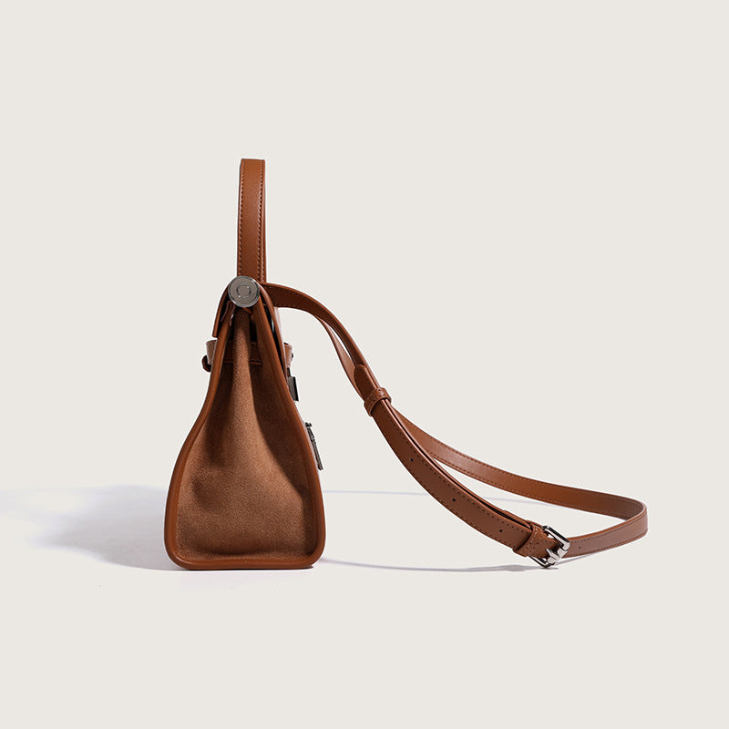 Women's Fashion Trendy Texture Kelly Soft Leather Shoulder Bags