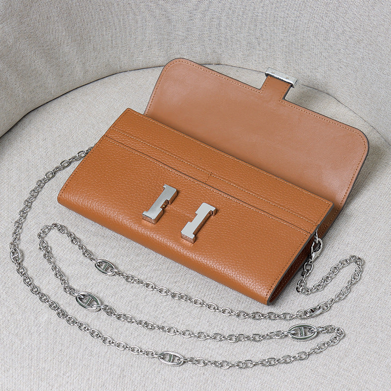Leather Stewardess Pig Nose Chain Fashion Crossbody Bags