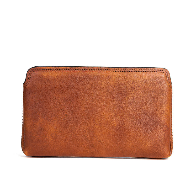 Practical Top Layer Village High Vegetable Tanning Men's Handbags