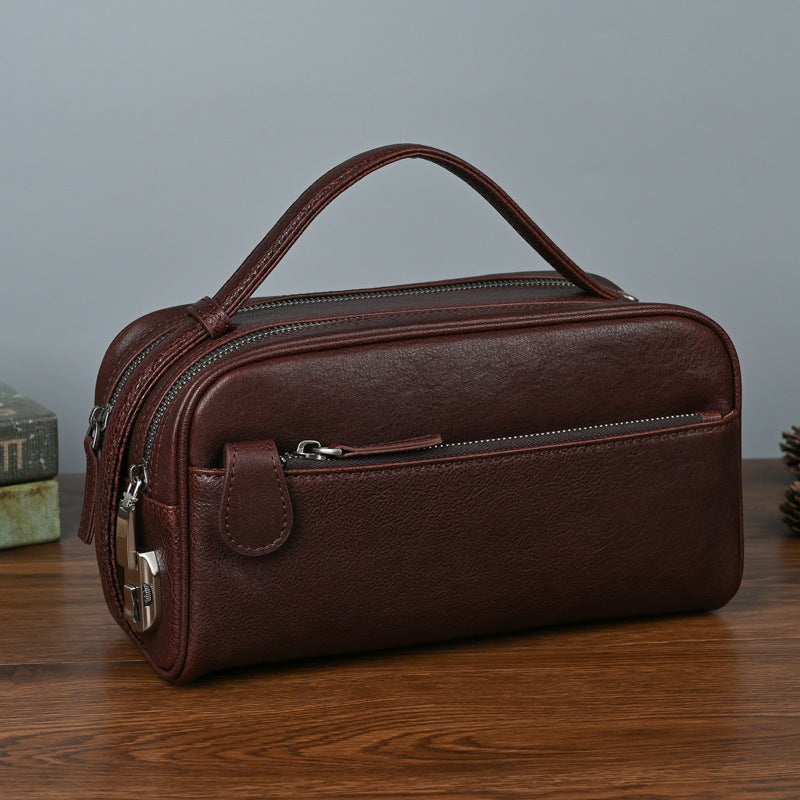 Men's First Layer Vegetable Tanned Leather Tanning Men's Waist Packs