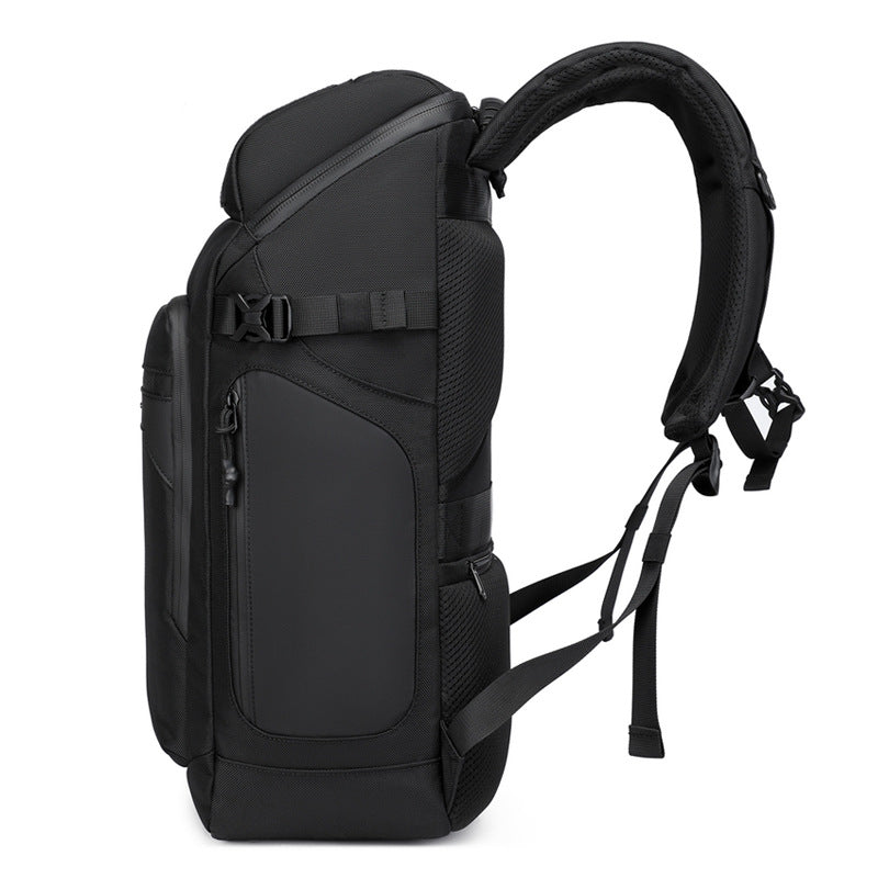 Men's Winter City Simple Leather Solid Color Backpacks