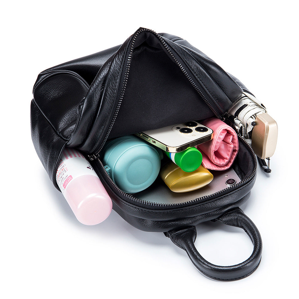 Women's Simple High-grade Versatile Large Capacity Genuine Backpacks