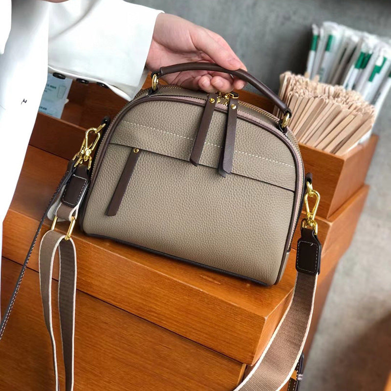 Women's One Genuine Leather Simple Portable Cowhide Shoulder Bags