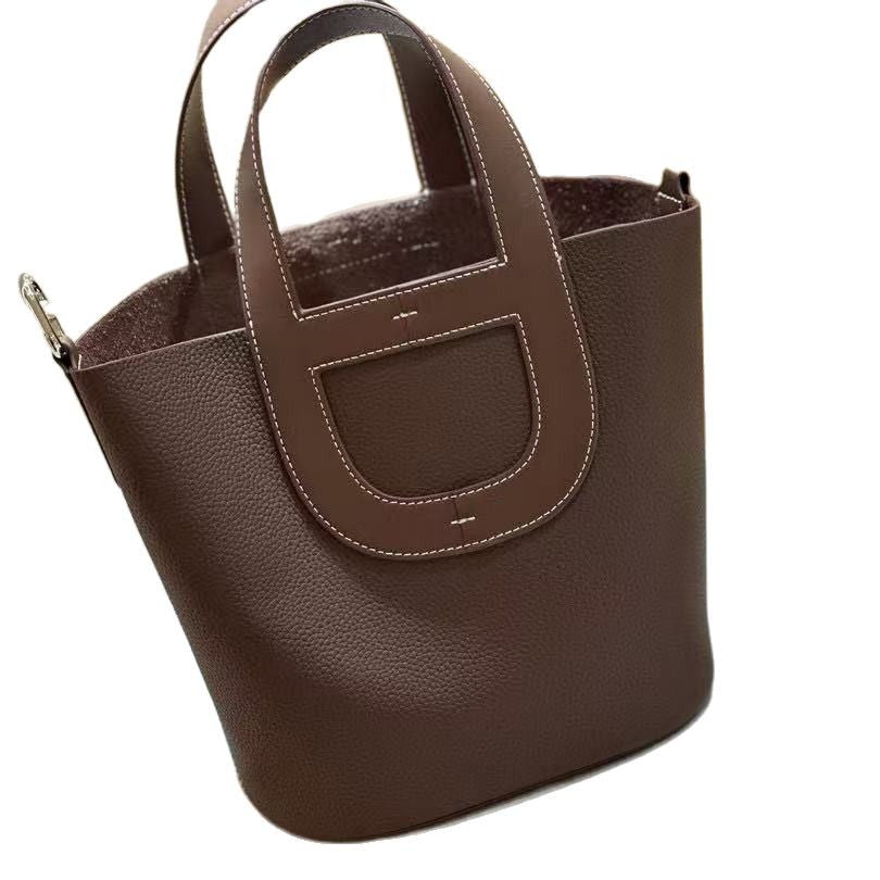 Women's Nose Vegetable Basket Layer Cowhide Large Handbags