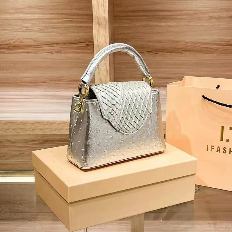 Women's Genuine Leather Crocodile Pattern High Quality Shoulder Bags