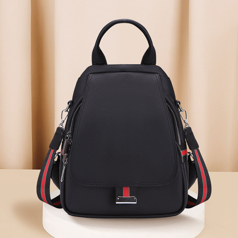 Women's Leather Style First Layer Cowhide Shoulders Backpacks
