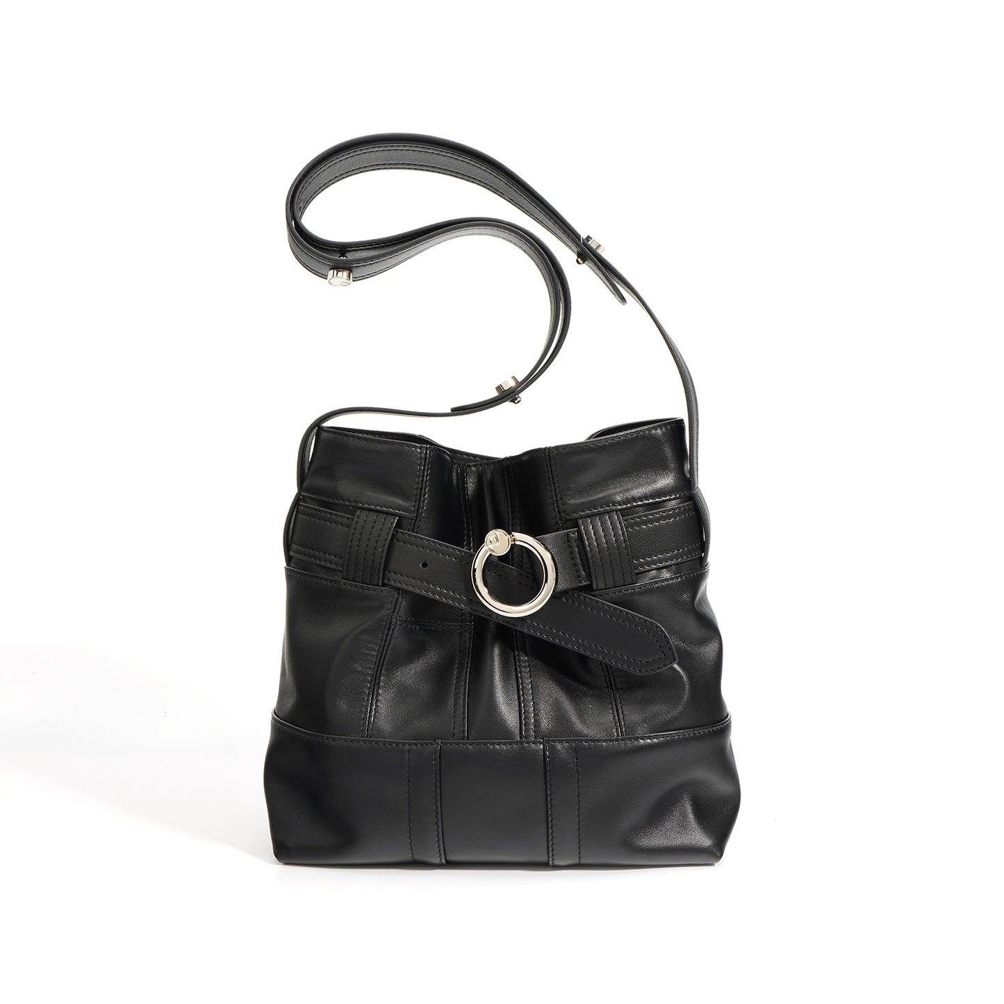 Women's Design Fashion Top Layer Leather Large Capacity Bucket Bags