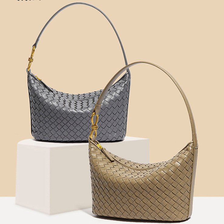 Women's Niche Hand-woven Fashion Simple Lunch Box Shoulder Bags