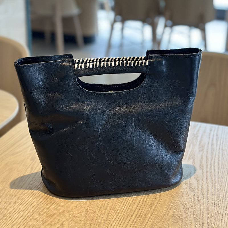 Women's Handmade Vegetable Tanning Leather Packet Artistic Bags