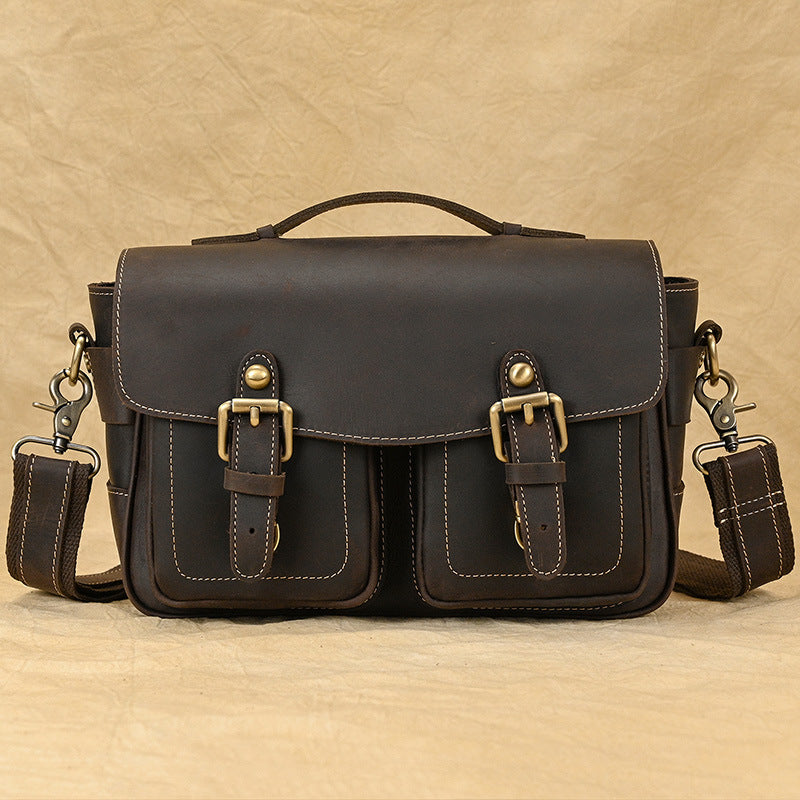 Crazy Horse Leather Genuine Out Protective Bags