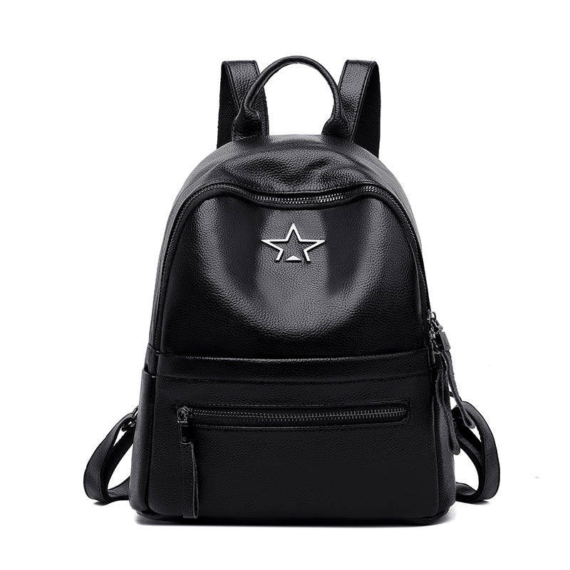 Women's Style Lychee Pattern Large Capacity Soft Backpacks