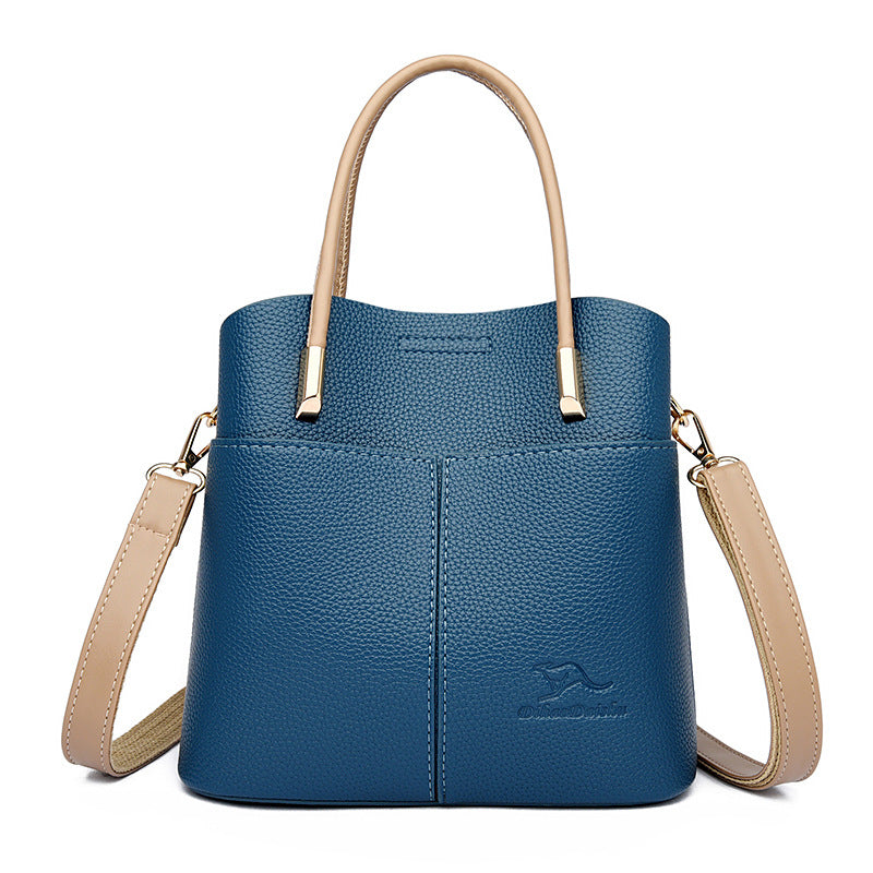 Women's Genuine Leather Commuter Portable Large Capacity Handbags