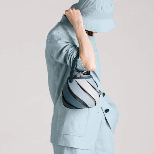 Cylindrical Contrast Color Portable Niche Diamond Bucket Bags