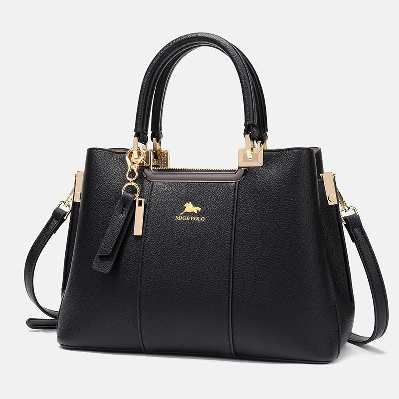 Women's Light Luxury Genuine Leather Mother Fashionable Shoulder Bags