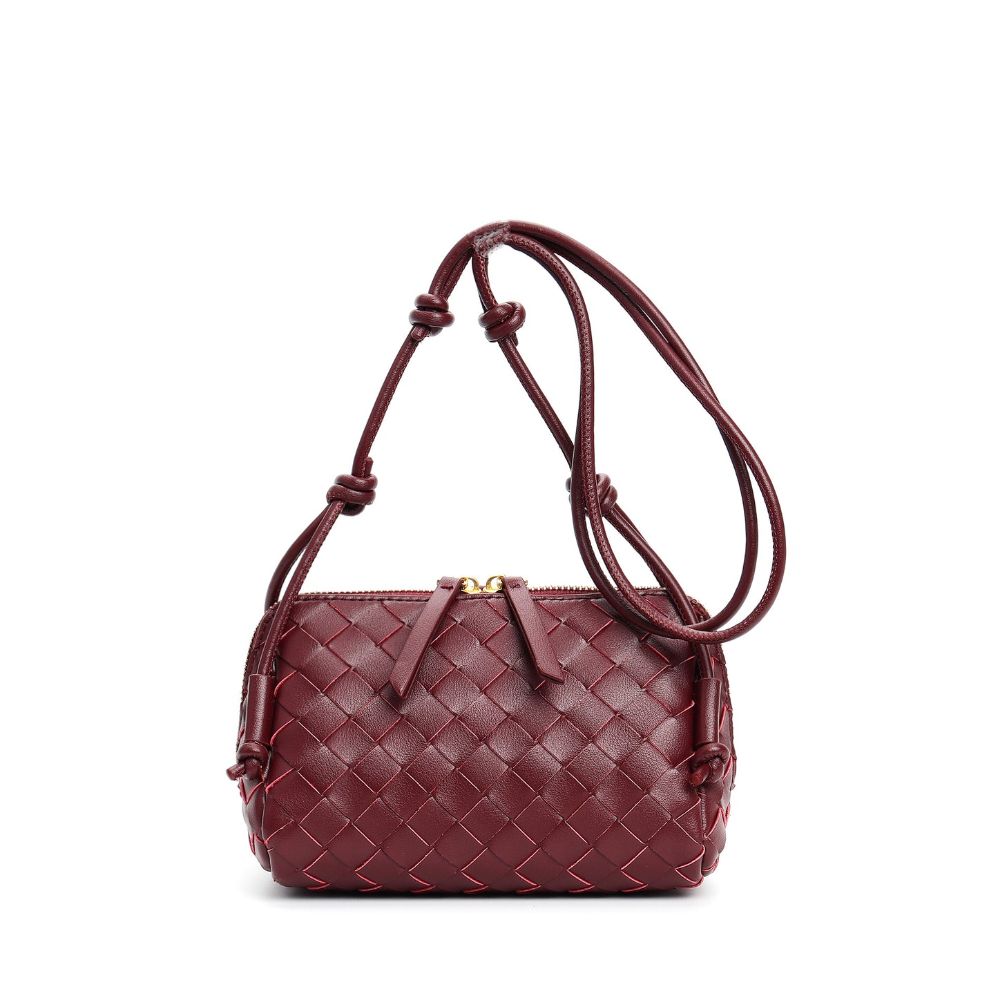 French Style Woven High Quality Leather Shoulder Bags
