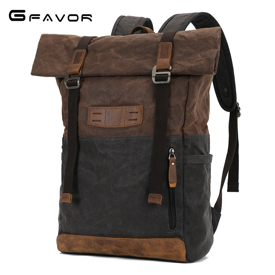 Men's Vintage Canvas Oil Wax Mountain Climbing Backpacks
