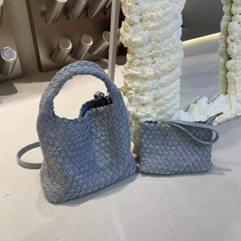 Denim Woven Large Capacity Totes One Arm Bags