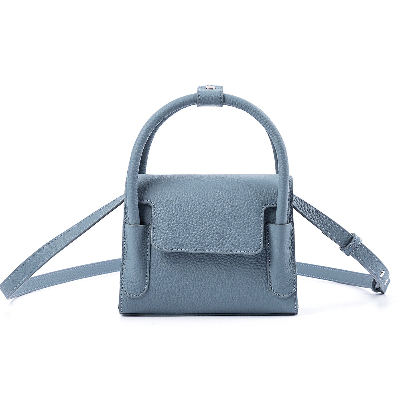 Niche Designer Car Lychee Pattern Cowhide Crossbody Bags