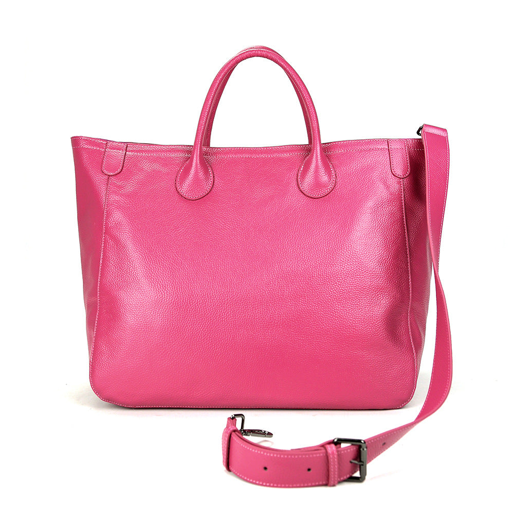 Women's Cowhide Big Wings Style Large Capacity Genuine Handbags