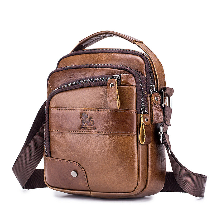 Men's Leather First Layer Cowhide Business Men's Messenger Bags