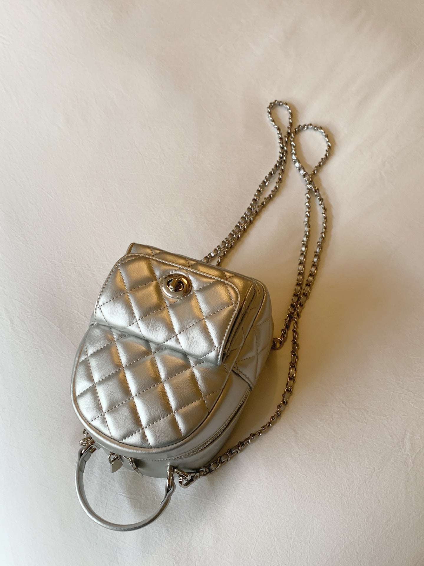 Women's Fashion Spring Oxygen Chain Rhombus Backpacks
