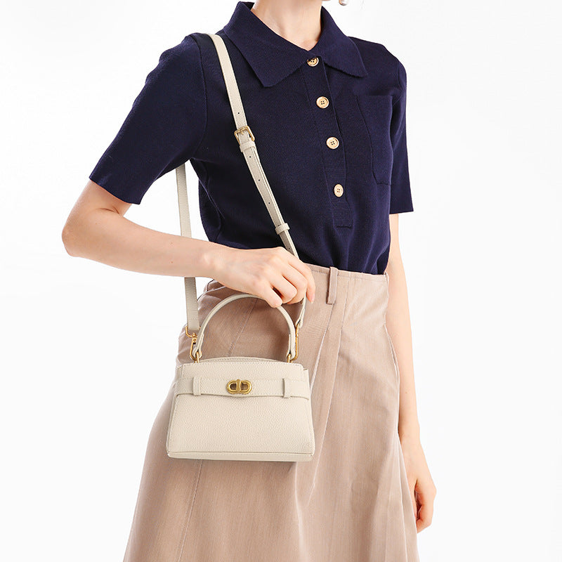 Women's Trendy Portable Kelly Fashion Genuine Leather Shoulder Bags