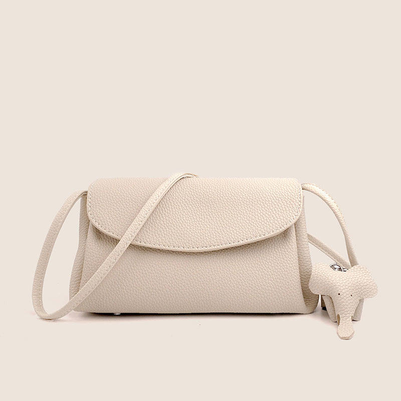 Cattlehide Leather Female One Minority Commuter Crossbody Bags