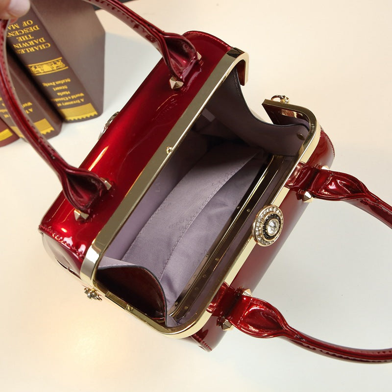 Women's Personalized Box Summer Fashion Patent Leather Handbags