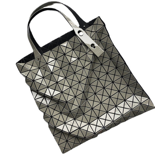 Women's Life Geometric Rhombus Plaid Big Shoulder Bags