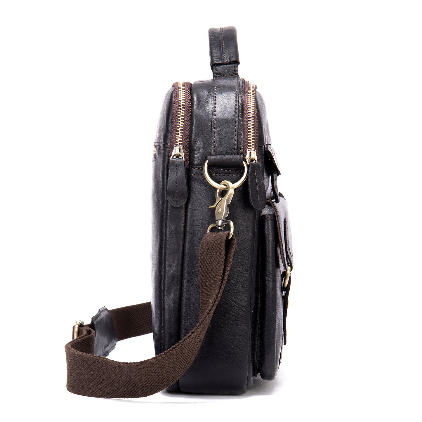 Men's Horse Leather Vintage First Layer Cowhide Men's Shoulder Bags